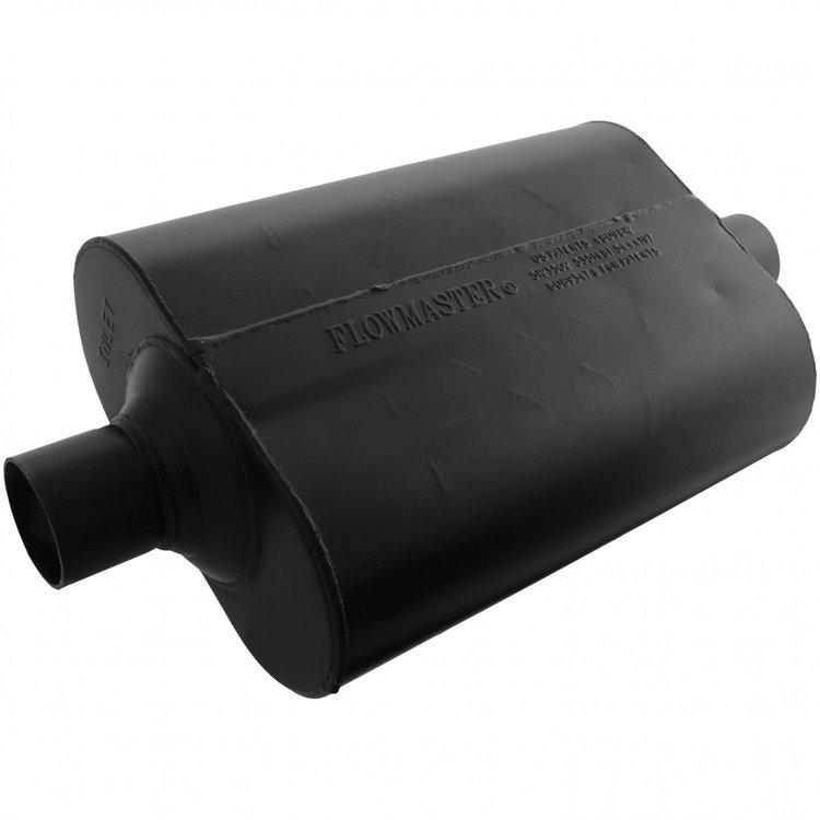 Super 40 Series Delta Flow Muffler Center In/Center Out: 2.25"