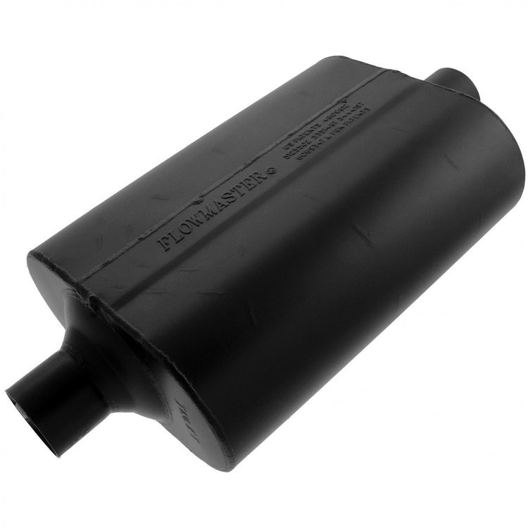 60 Delta Flow Muffler Center In/Center Out: 2.25"