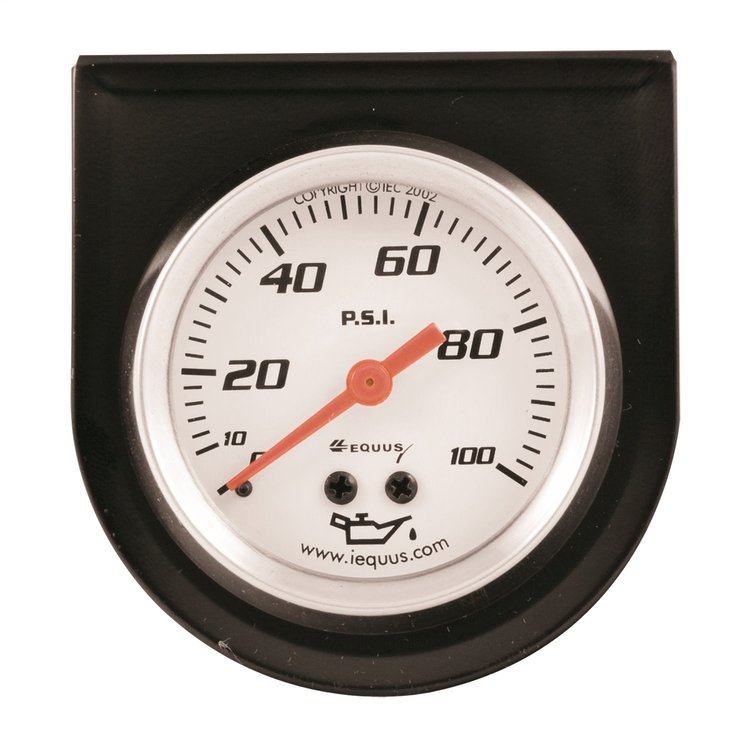 E5244 Oil Pressure Gauge Console [2 in., 100Psi, White Dial, Black Panel, 5000 Series]