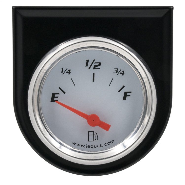 E5362 Fuel Level Gauge Console [2 in., 0Oe-90Of, White Dial, Black Panel, 5000 Series]