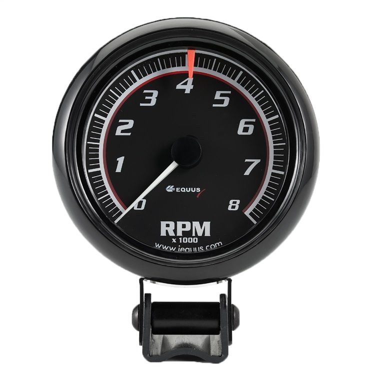 E6086 Tachometer Gauge [2 1/2 in., 8,000 RPM, Black Dial Black Case, 6000 Series]