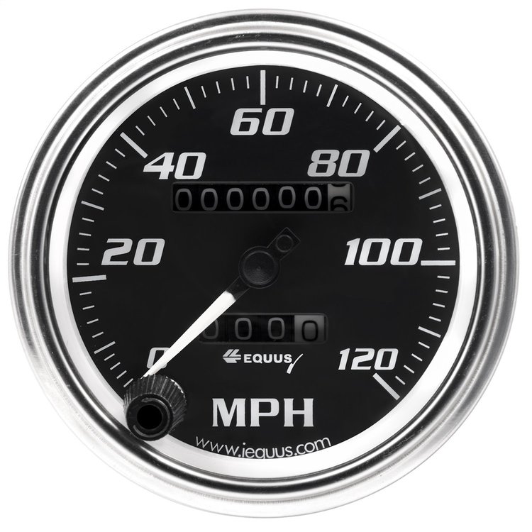 E7072 Speedometer Gauge [3-3/8 in. 0-120 Mph, 270 Degree Sweep, Mechanical, Chrome, 7000 Series]