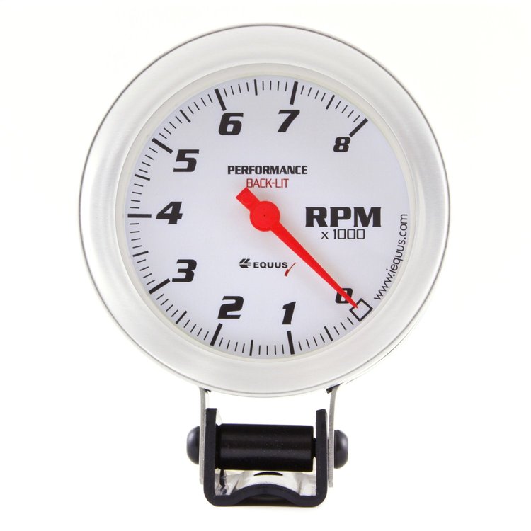 E8068 Tachometer Gauge [3.4 in., 8,000 RPM, 270 Degree Sweep, Electric, Silver, 8000 Series]