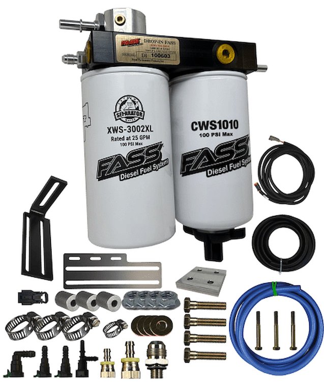 DIFSRAM1001 Drop-In Series Diesel Air/Water Separator Filtration System for 2010-2018 RAM 6.7L Cummins