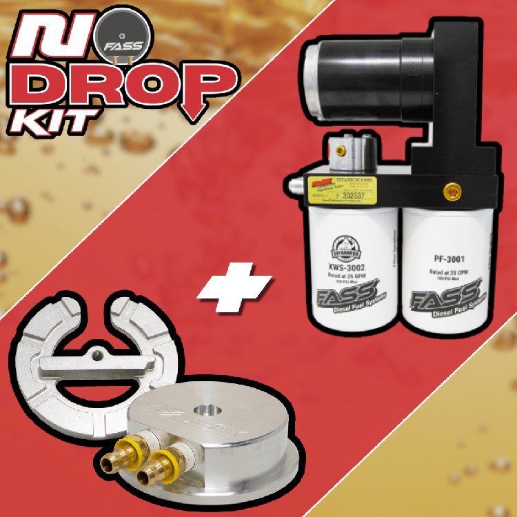 No-Drop Titanium Signature 220 GPH Diesel Fuel System for 1999-2007 Ford Powerstroke 7.3L, 6.0L