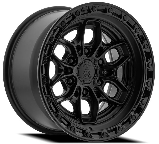 A142 FURY Wheel [Size: 18"x9"] Satin Black Center w/ Glossy Black Lip Finish A142189084P02004