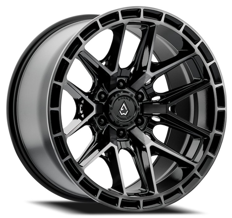 A114209084P02006 A114 BATTLE Wheel [Size: 20"x9"] Glossy Black Machined w/DDT Face & Lip Finish