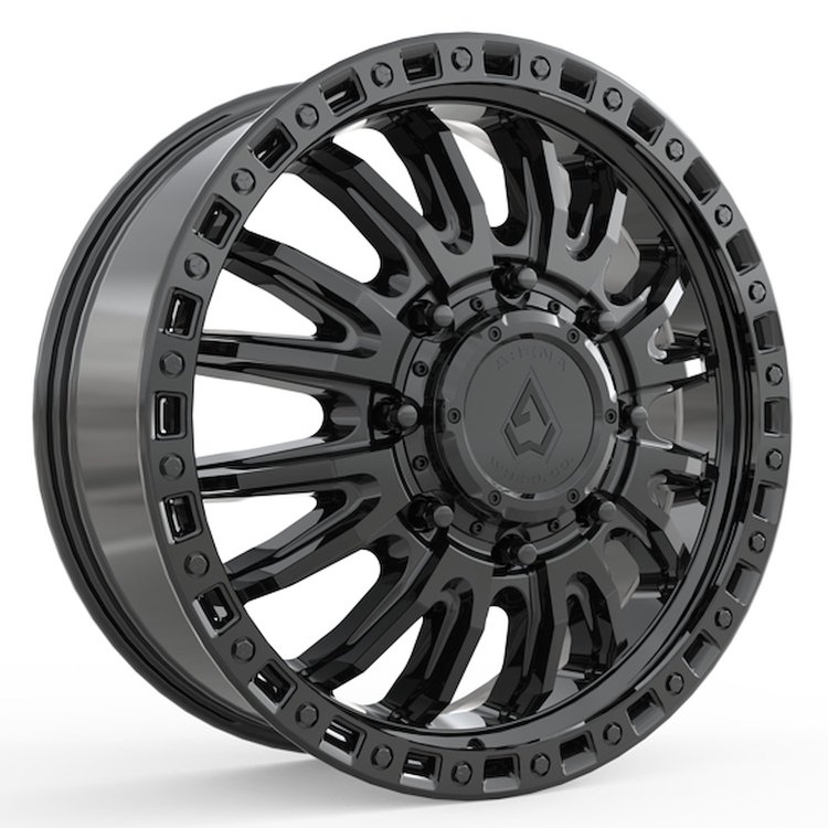 A103228292P10502 A103 DUALLY MISSION FRONT Wheel [Size: 22"x8.25"] Glossy Black Finish