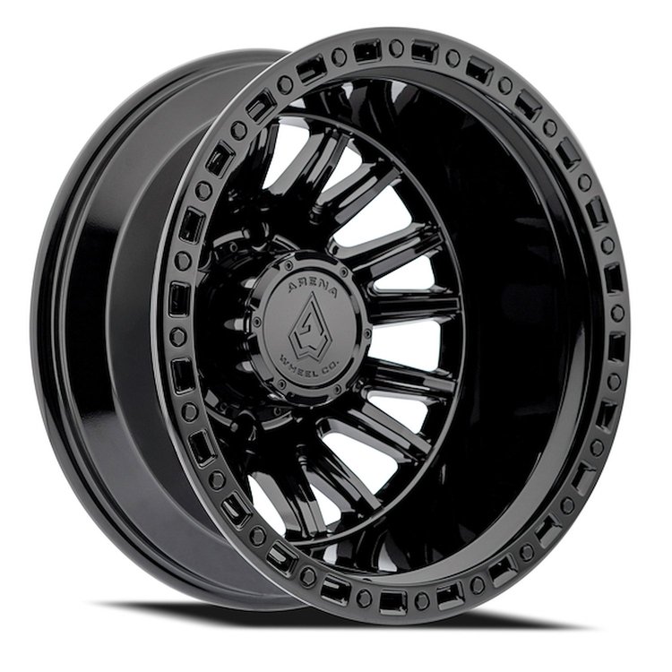 A103228292N20202 A103 DUALLY MISSION REAR Wheel [Size: 22"x8.25"] Glossy Black Finish