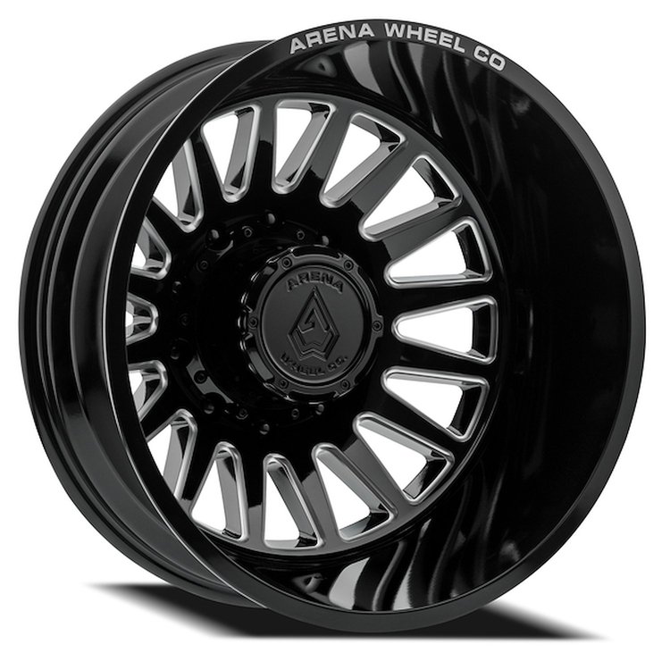 A110208292N20216 A110 DUALLY RIVAL REAR Wheel [Size: 20"x8.25"] Gloss Black & Milled Finish