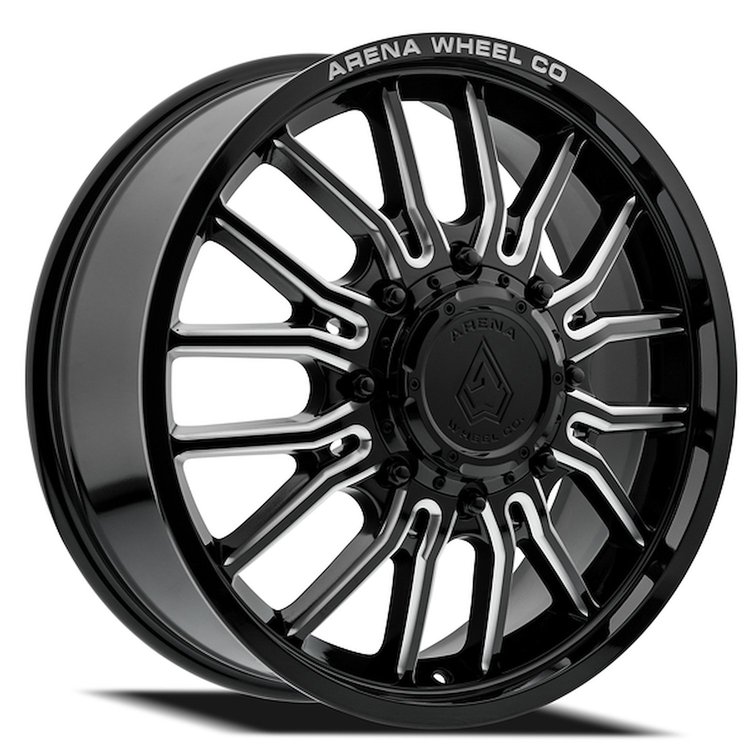 A1132082A9P10516 A113 DUALLY THUNDER FRONT Wheel [Size: 20"x8.25"] Gloss Black & Milled Finish