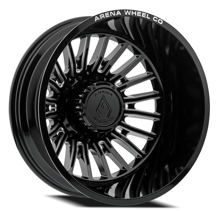 A1132082A9N20216 A113 DUALLY THUNDER REAR Wheel [Size: 20"x8.25"] Gloss Black & Milled Finish