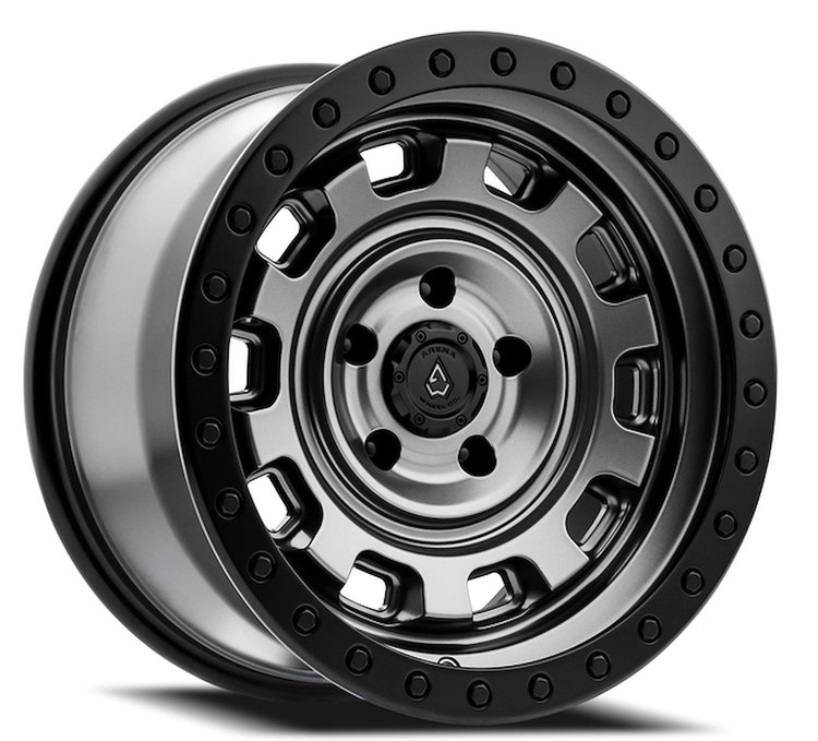 A112179075P00005 A112 GUNNER Wheel [Size: 17"x9"] Satin Gun Metal Center w/Satin Black Lip Finish