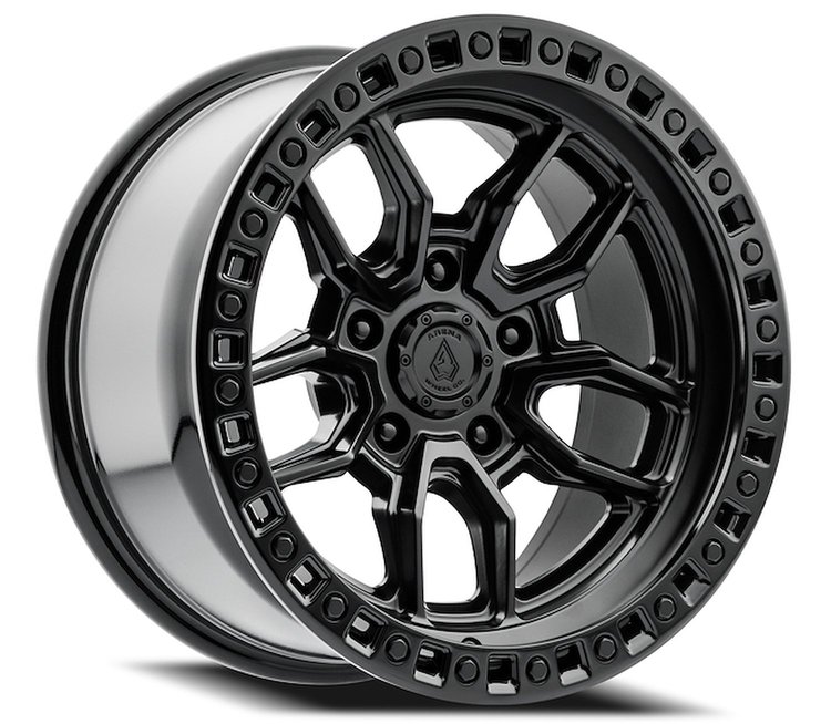 A109179075N01204 A109 HUSTLE Wheel [Size: 17"x9"] Satin Black Center w/Glossy Black Lip Finish