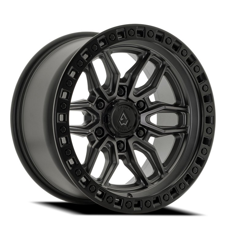 A109209084P00005 A109 HUSTLE Wheel [Size: 20"x9"] Satin Gun Metal Center w/Satin Black Lip Finish