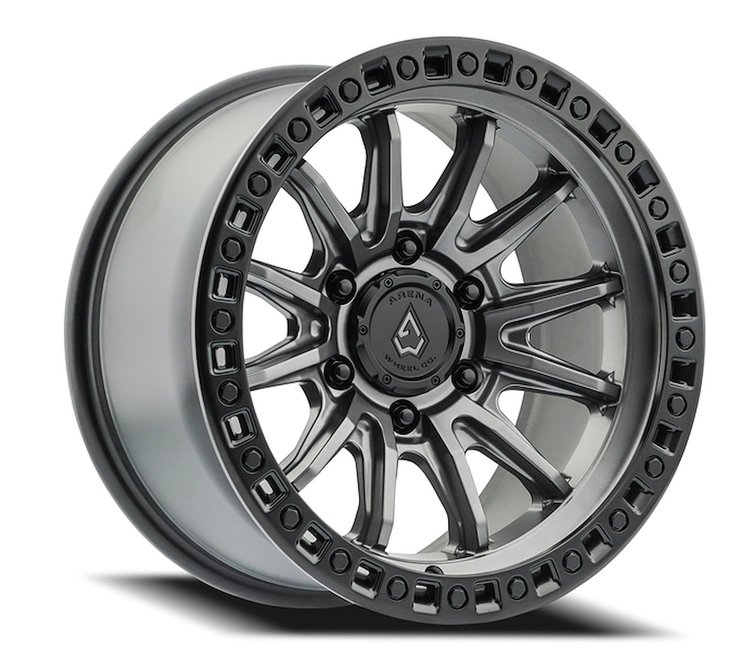 A103209075P00005 A103 MISSION Wheel [Size: 20"x9"] Satin Gun Metal Center w/Satin Black Lip Finish