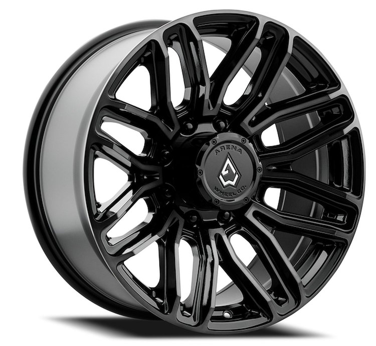 A111209082P00010 A111 SUPREME Wheel [Size: 20"x9"] Glossy Black Brushed w/DDT Face Finish