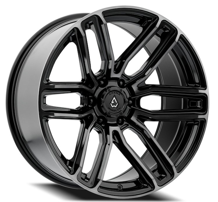 A111209084P02010 A111 SUPREME Wheel [Size: 20"x9"] Glossy Black Brushed w/DDT Face Finish