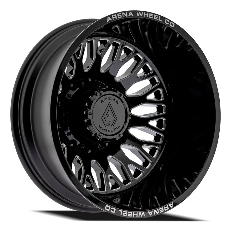 A121 DUALLY MONARCH REAR Wheel [Size: 22"x8.25"] Gloss Black And Milled Finish A1212282A9N22016