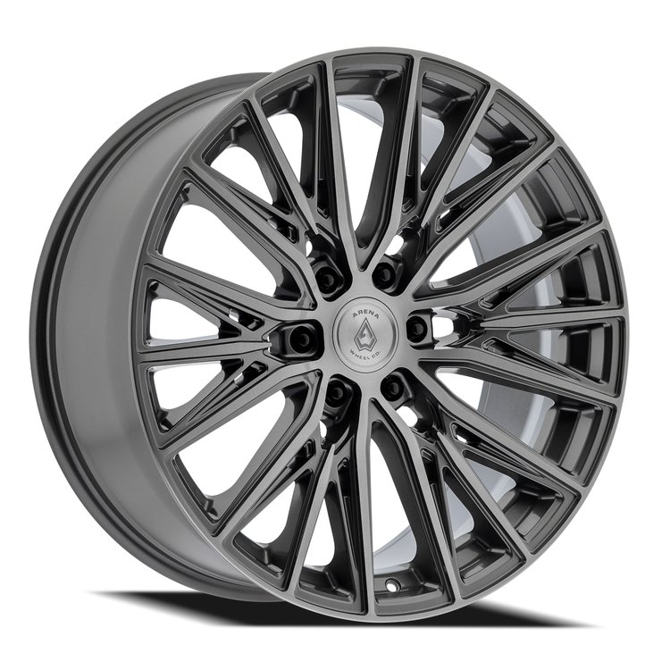 A124 FINESSE Wheel [Size: 22"x9.5"] Glossy Gun Metal Brushed Face Finish A124229584P02527