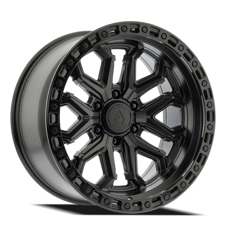 A125 JACKAL Wheel [Size: 20"x10"] Satin Black Center w/ Glossy Black Lip Finish A125200084N01804