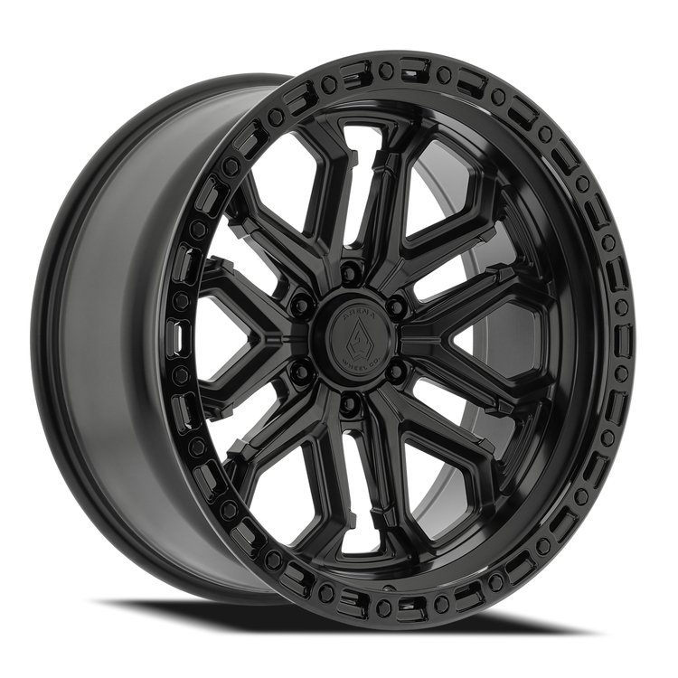 A125 JACKAL Wheel [Size: 22"x10"] Satin Black Center w/ Glossy Black Lip Finish A125220084N01804