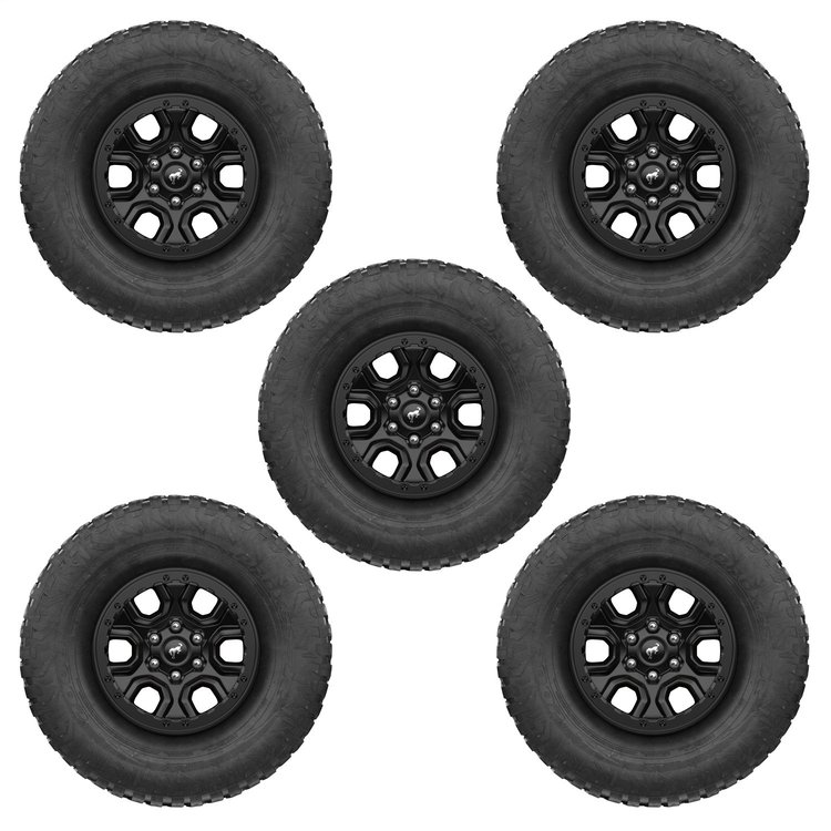 M-1007K-DC1785A Wildtrack Beadlock Capable Wheel Kit Fits 6th Gen Ford Bronco [17" x 8.5"] Gloss Black