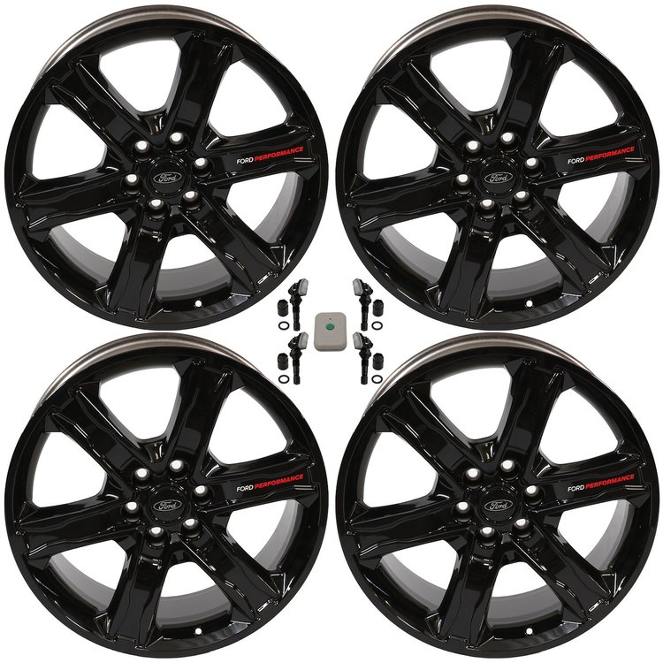 M-1007K-S2295GB Six Spoke Wheel Kit Fits Select Ford F-150 Trucks, Expedition [Size 22" x 9.5"] Gloss Black