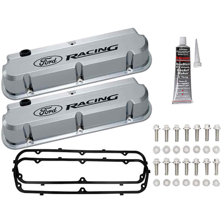 Chrome Slant Edge Valve Cover Install Kit