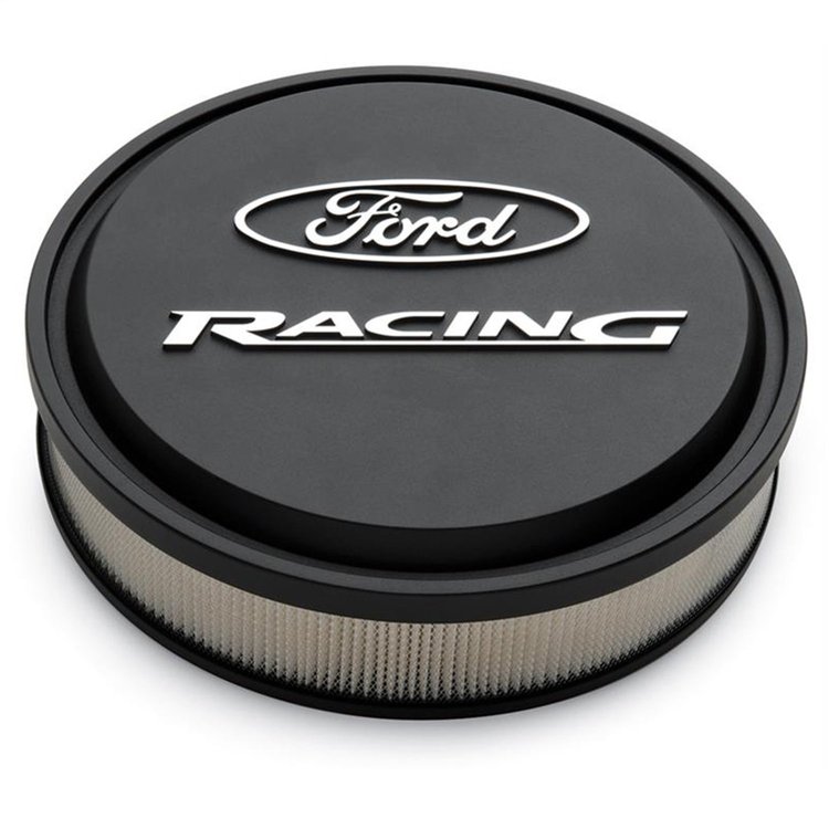13" Ford Racing Slant-Edge Air Cleaner Kit in Black Crinkle Finish