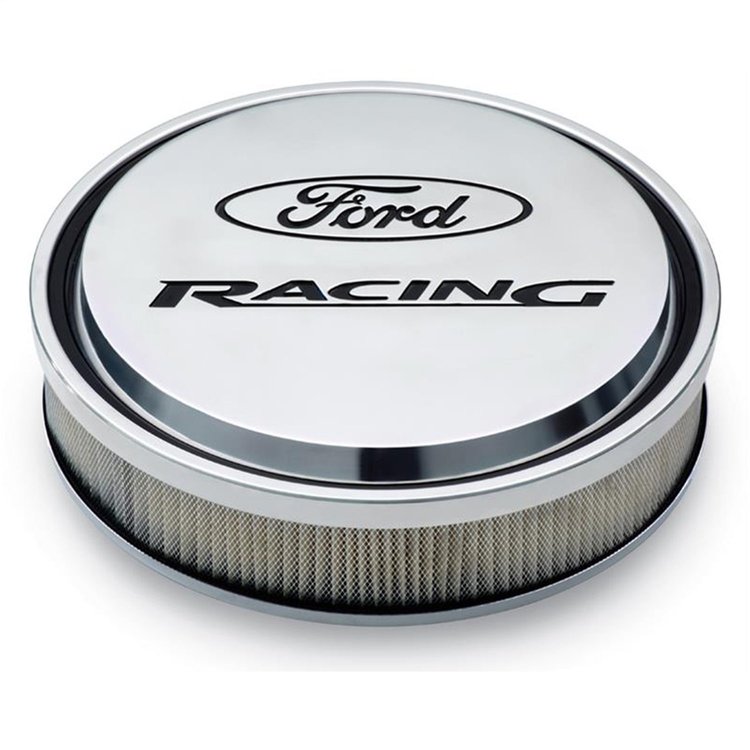 Slant-Edge 13 in. Round Air Cleaner Polished Aluminum [Ford Racing Logo]