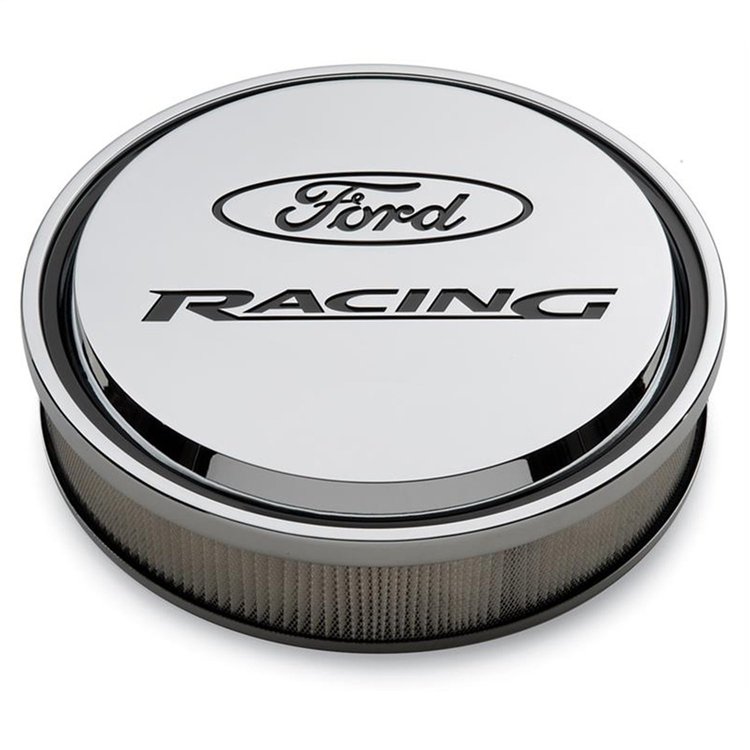 13" Ford Racing Slant-Edge Air Cleaner Kit in Chrome Finish