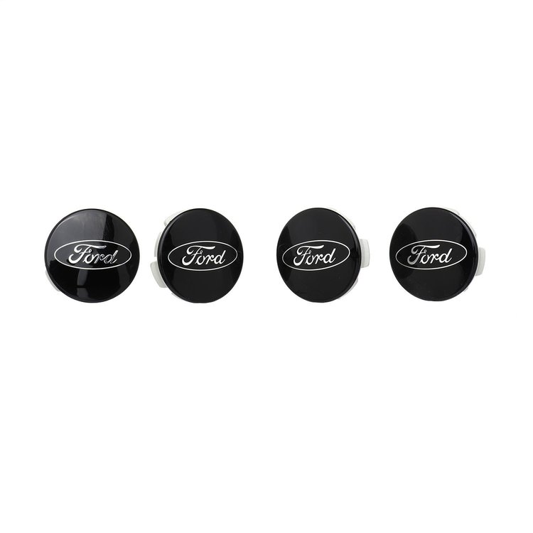 M-1096K-BCC Black and Chrome Wheel Center Cap Kit for Ford OEM Car Production Wheels