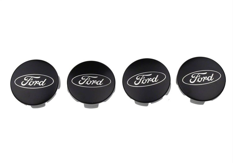 M-1096K-BCS Wheel Center Cap Kit  Set of 4 Fits Select Ford Cars [Black Satin Chrome]