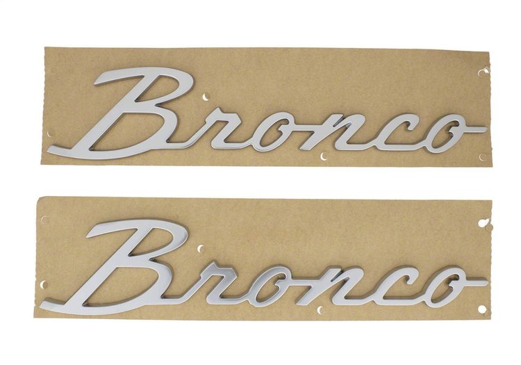 M-1447-BSS Classic Bronco Script Fender Badges