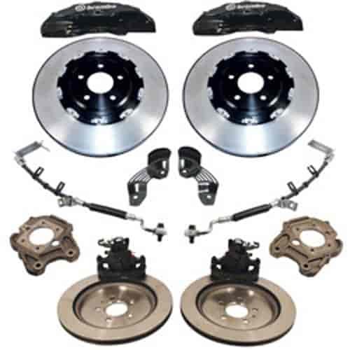 BRAKE KIT SIX PISTON 15-IN 2-PC MUSTANG 2005-14