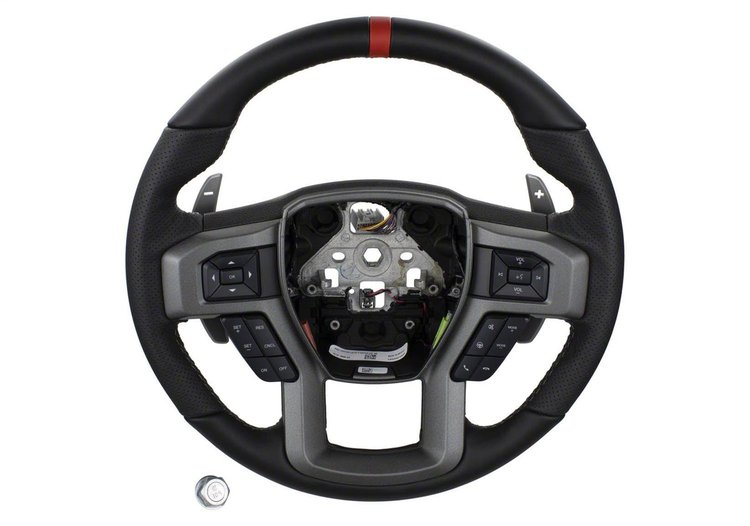 M-3600-F15RRD Raptor Performance Steering Wheel Kit for 2015-2018 Ford F-150, Raptor [Red Sightline]