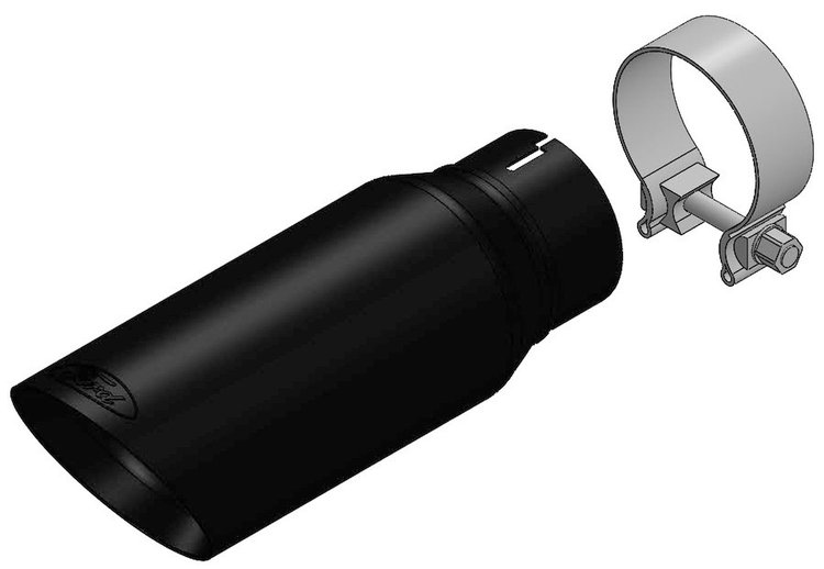 M-5260-BCT4 Stainless Steel 4-Inch Exhaust Tip for 2015–2020 Ford F-150 Trucks [Black Chrome]