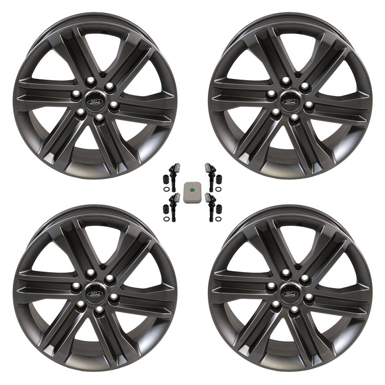 M-1007K-S2085F15 Six Spoke Wheel Kit Fits Select Ford F-150 Trucks [Size 20" x 8.5"] Dark Alloy