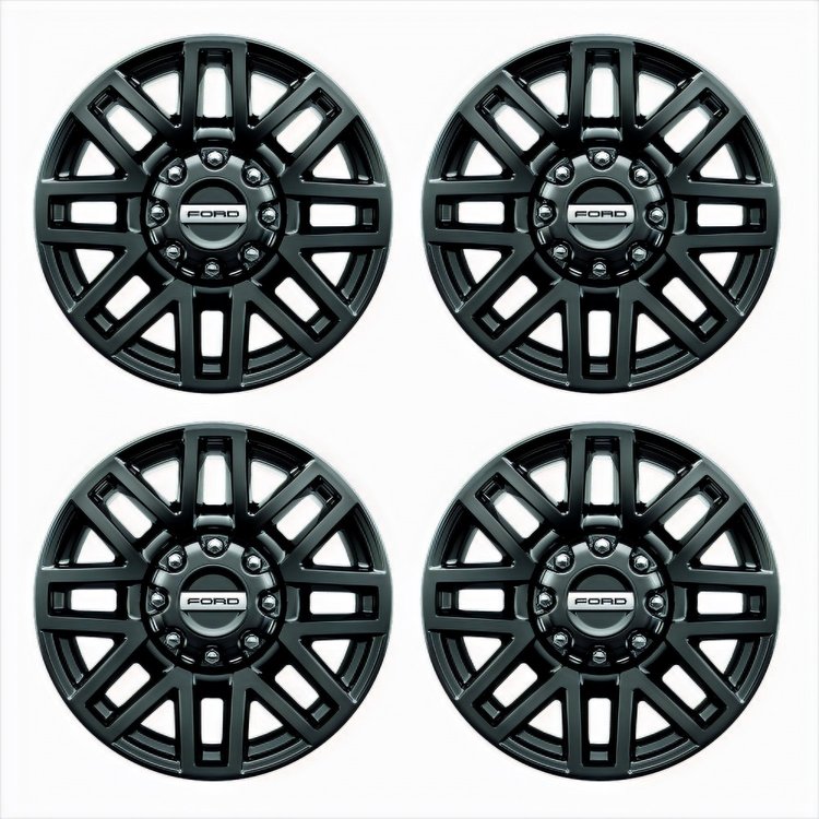 Premium Aluminum Wheel Package for Select Late Model F-250/F-350 Super Duty Trucks, Gloss Black  [Size: 20" x 8"]