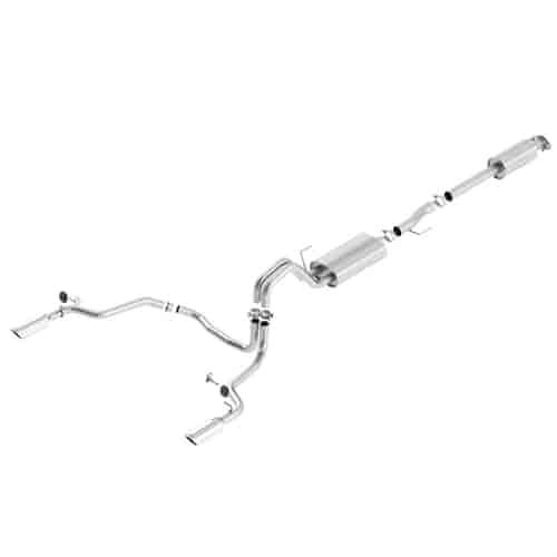 2015-2016 F-150 3.5L ECOBOOST TOURING CAT-BACK EXHAUST SYSTEM - REAR EXIT CHROME TIPS