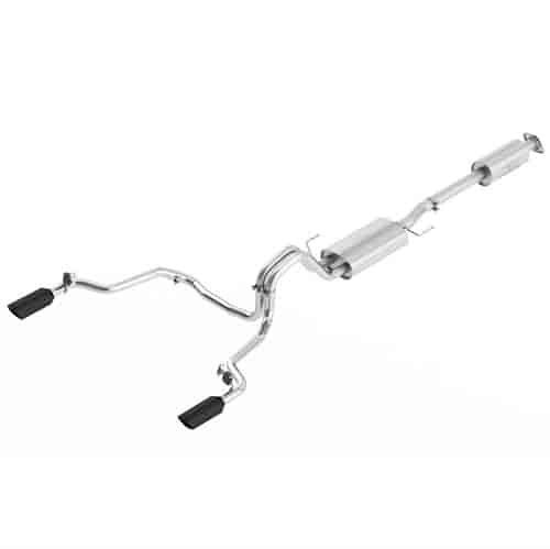 2015-2016 F-150 5.0L COYOTE CAT-BACK SPORT EXHAUST SYSTEM - REAR EXIT CHROME TIPS