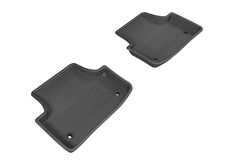 L1AD03321509 KAGU Floor Mat Set Fits Select Audi A3 Sportback e-tron; Audi RS3; Audi A3; Audi S3, 2-Piece, Rear [Black]