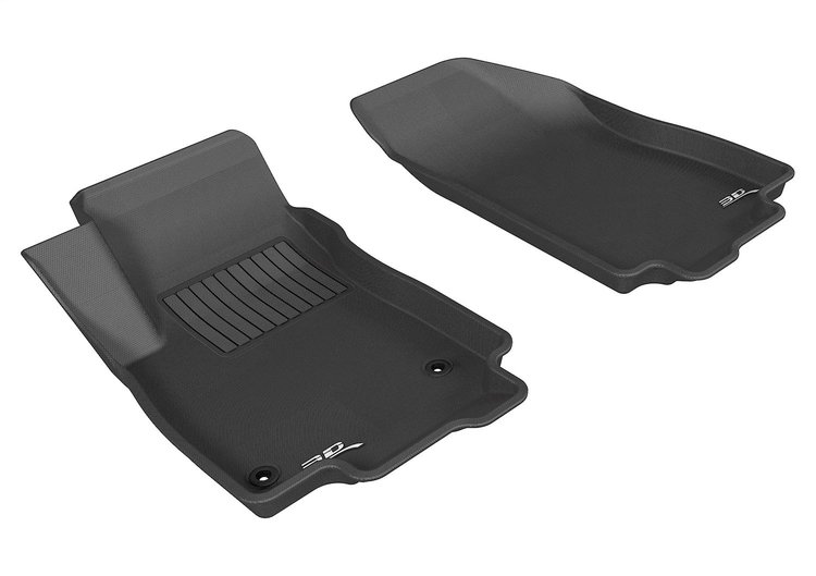 L1BC01611509 KAGU Floor Mat Set Fits Select Buick Encore; Chevy Trax, 2-Piece, Front [Black]