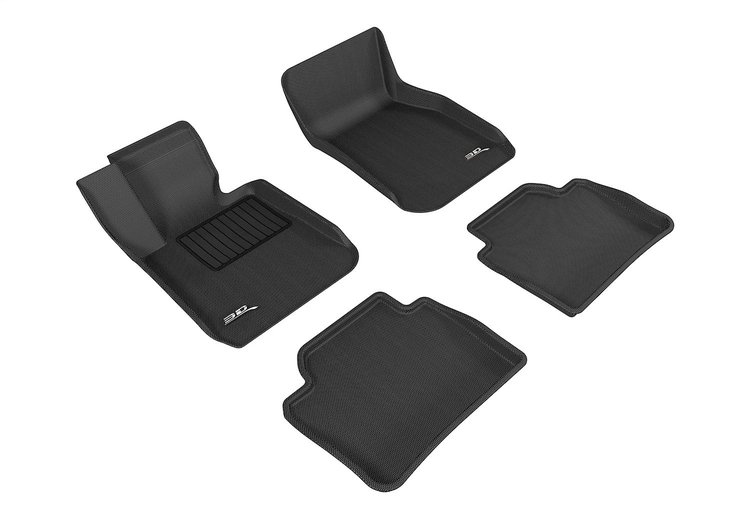 L1BM03701509 KAGU Floor Mat Set Fits Select BMW 320i/328i/330i/328d/340i/330e/335i, 4-Piece, Front & Rear [Black]