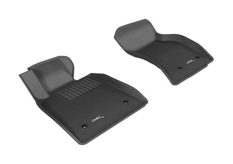 L1CD00611509 KAGU Floor Mat Set for 2013-2019 Cadillac ATS, 2-Piece, Front [Black]