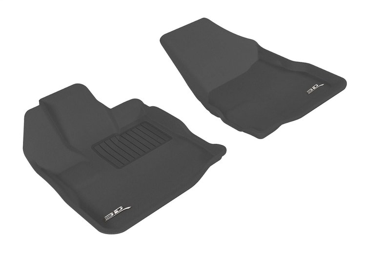 L1CH01411509 KAGU Floor Mat Set for 2010-2017 Chevy Equinox; 2010-2017 GMC Terrain, 2-Piece, Front [Black]