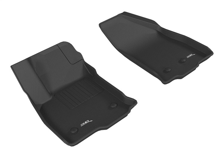 L1CH07911509 KAGU Floor Mat Set for 2016-2019 Chevy Volt, 2-Piece, Front [Black]