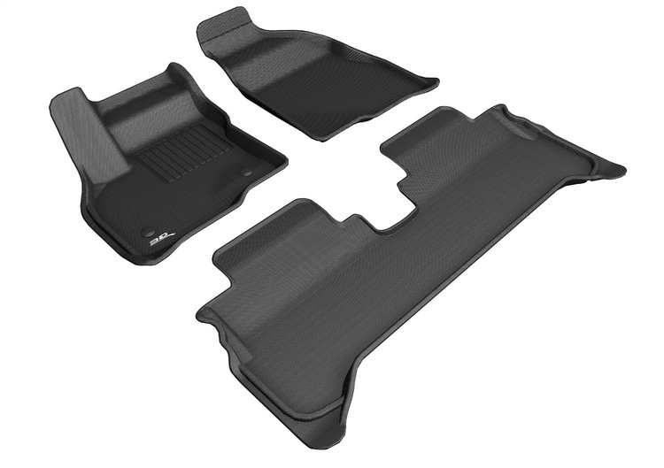 L1CH08701509 KAGU Floor Mat Set for 2017-2023 Chevy Bolt EV, 3-Piece, Front Row/2nd Row [Black]