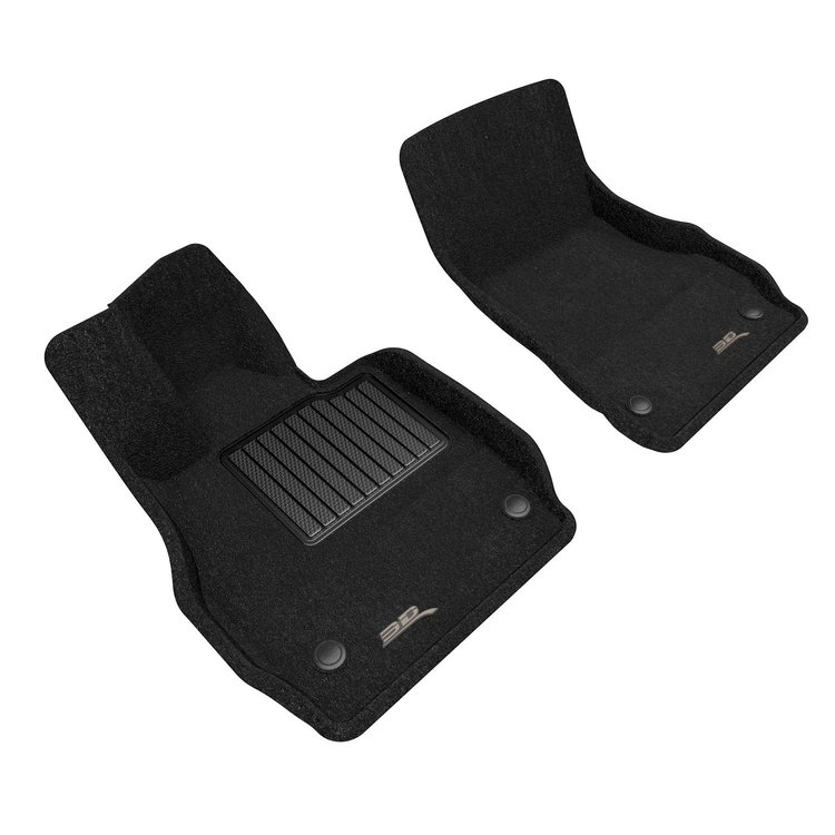 L1CH09604709 ELEGANT Floor Mat Set Fits Select Chevy Corvette, 2-Piece, Front [Black]